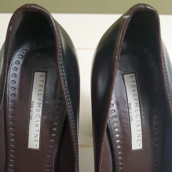 Stella McCartney | Brown Platform Heels with Fringe Details Sz 37 1/2 - Picture 7 of 11